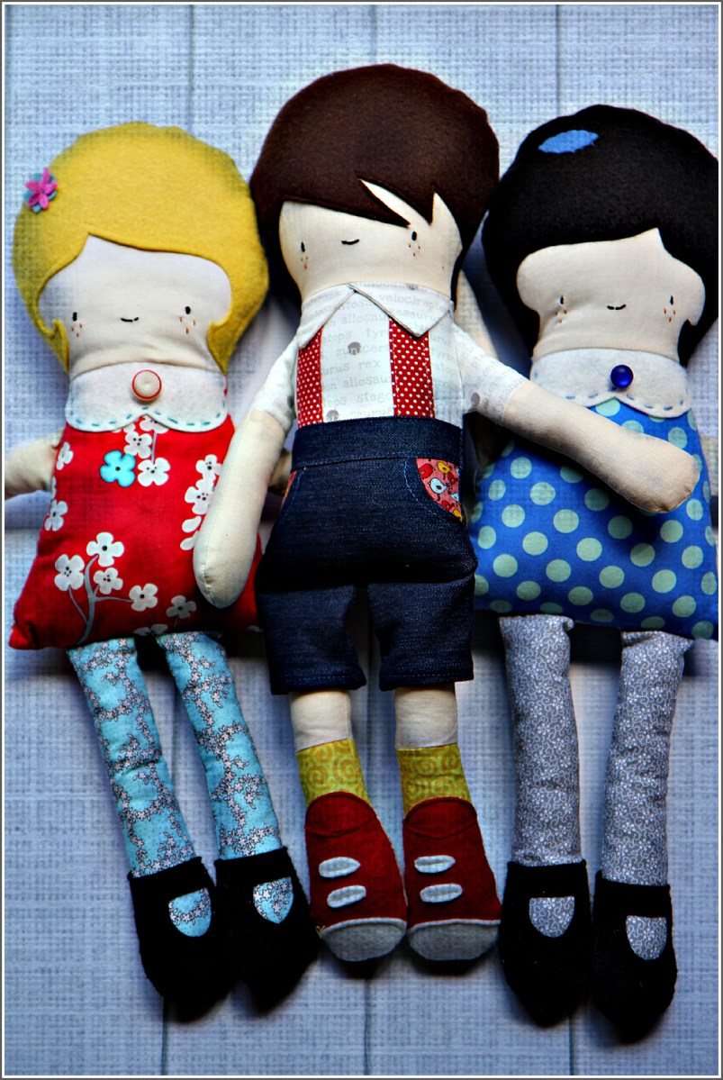 Three Dolls Together, Sewn in Vermont©